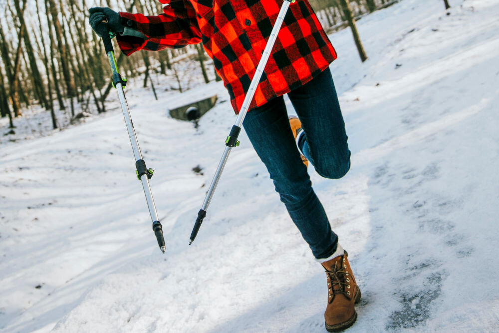 Kijki do nordic walking SPOKEY (105 - 135 cm) Compass gumowe koncowki groty widiowe aluminium