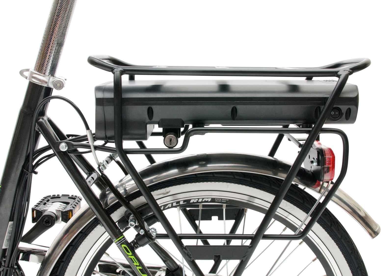 Rower elektryczny ORUS E-1000 Niebieski - zasilanie