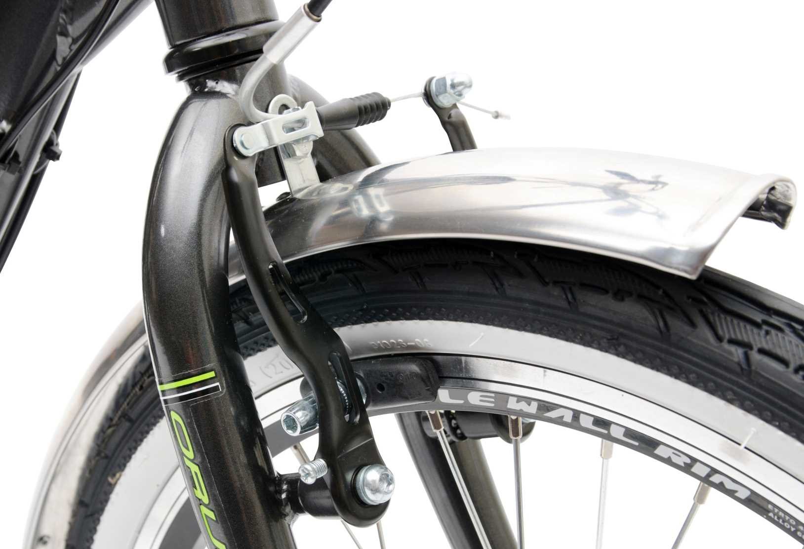 Rower elektryczny ORUS E-1000 Niebieski - V-Brake