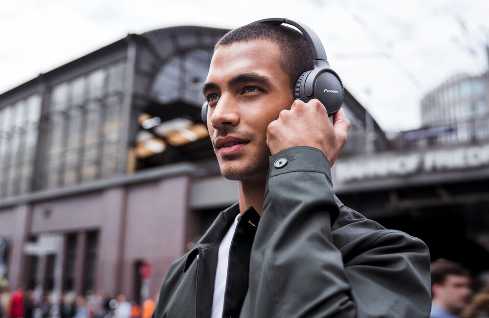 SŁUCHAWKI BLUETOOTH PIONEER SES6BNH ANC NAUSZNE SZARY aktywna redukcja szumów