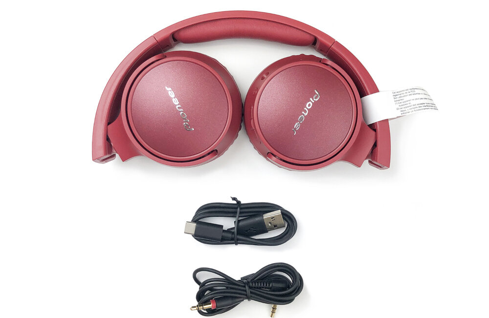SŁUCHAWKI BLUETOOTH PIONEER SES6BNR ANC NAUSZNE CZERWONE