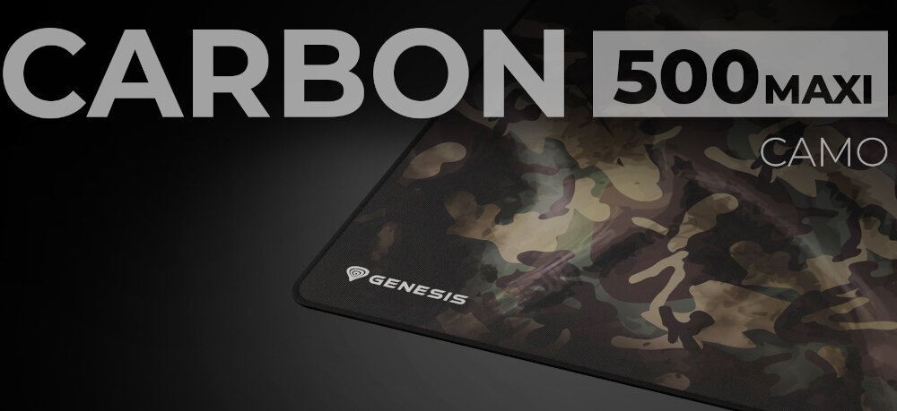 Podkładka GENESIS Carbon 500 Maxi Camo wierzchnia podkładka wysoka precyzja niski profil design trwałość wilgoć 