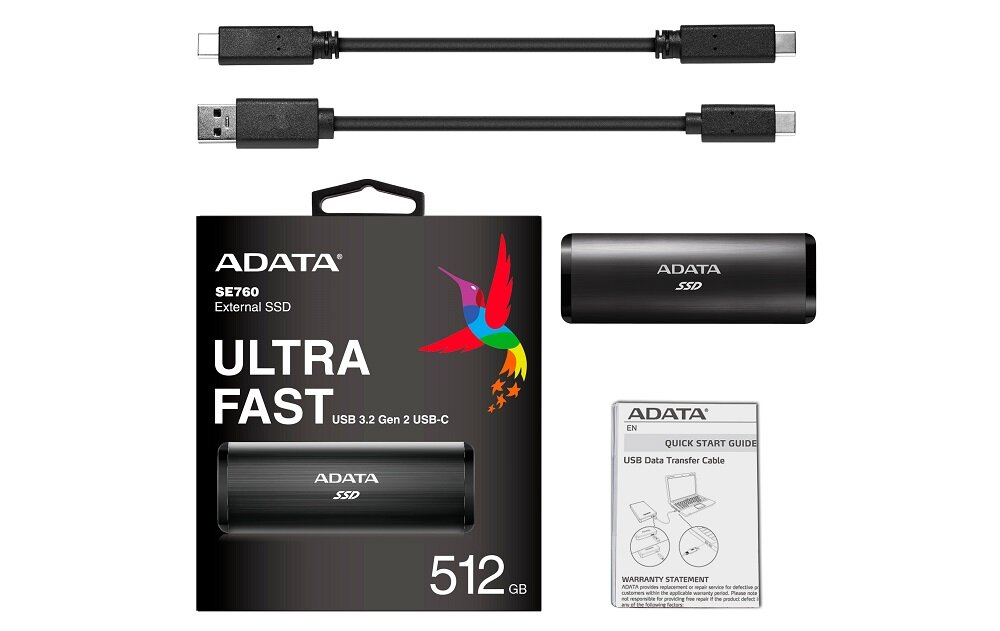 Dysk ADATA SE760 - Zestaw