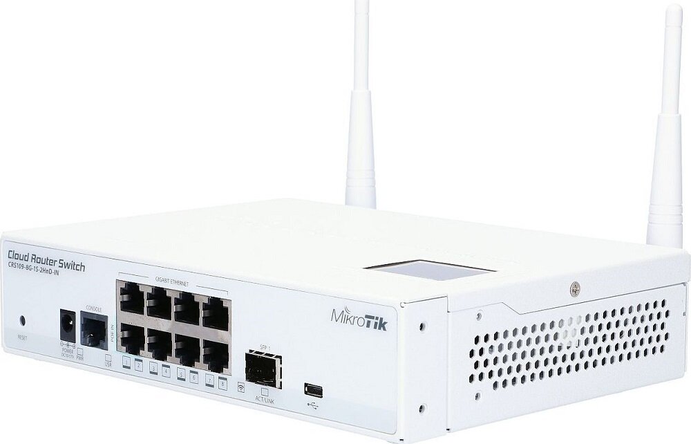 Switch MIKROTIK CRS109-8G-1S-2HnD-IN - komunikacja brzprzewodowa router bezprzewodowy
