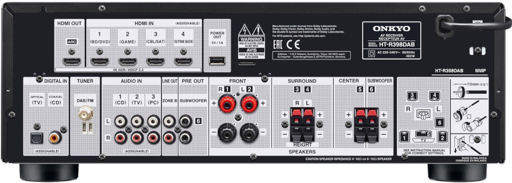Kino domowe ONKYO HT-S3910DAB  - wygląd