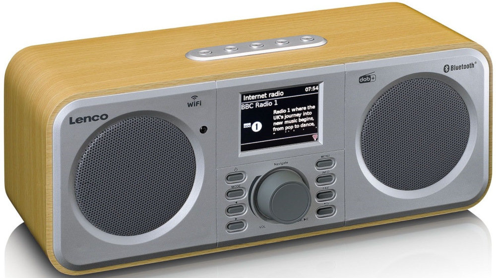 Radio Internetowe LENCO DIR-140 Drewno - Wyświetlacz