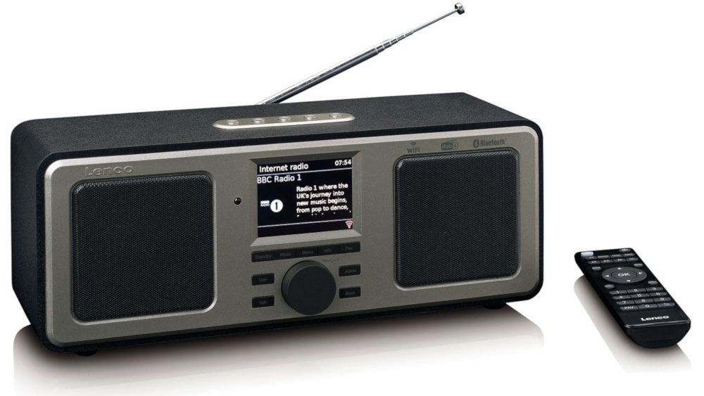 Radio Internetowe LENCO DIR-165 Czarny - Wyświetlacz