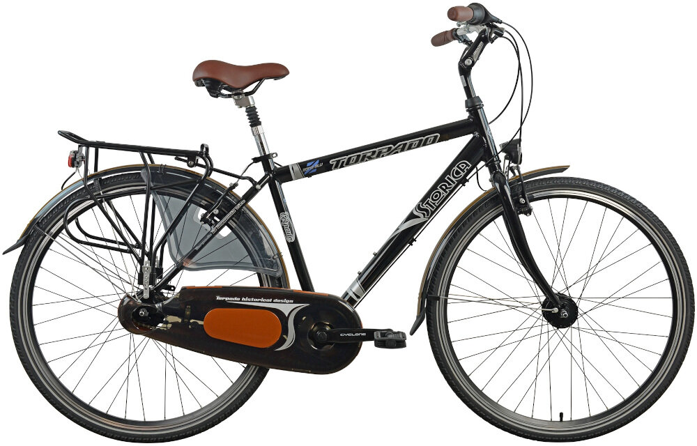 Rower trekkingowy TORPADO T130 Storica M19 28 cali męski Czarny wyglad front