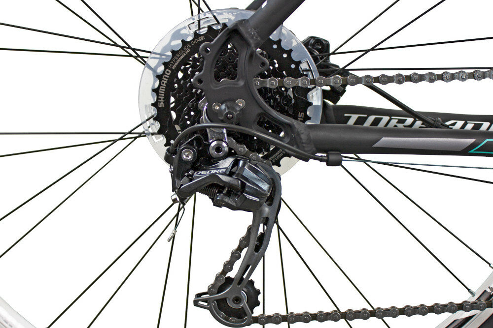 Rower crossowy TORPADO T811 CROSSWIND D17 Czarno-biały przerzutki 3 shimano