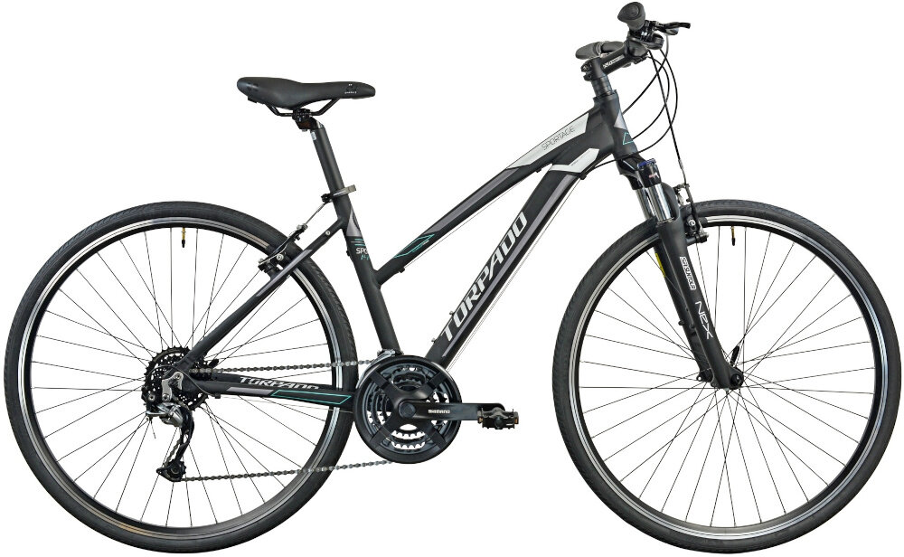 Rower crossowy TORPADO T821 SPORTAGE D17 Czarny wyglad front
