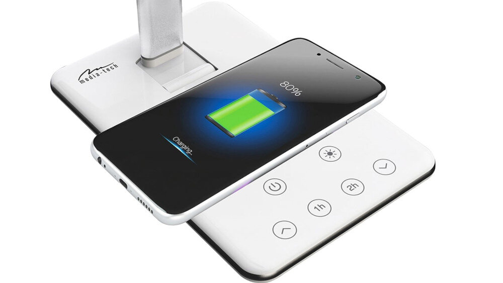 Lampka biurkowa MEDIA-TECH MT22  - ładowanie indukcyjne