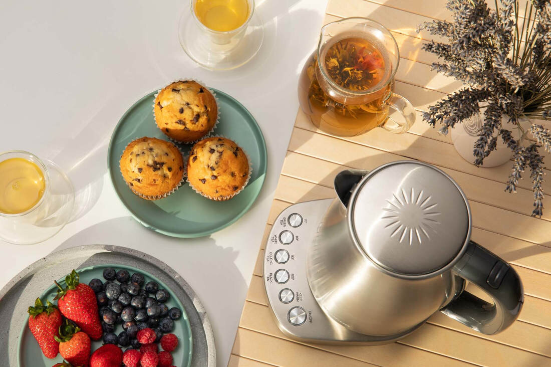 Czajnik SENCOR SWK 1796SS Trzy tryby pracy trzy funkcjonalne tryby pracy podgrzewanie wody podgrzewanie do wybranej temperatury czas