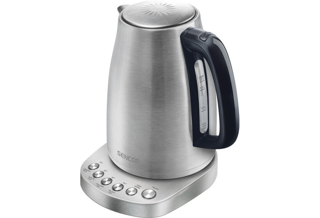 Czajnik SENCOR SWK 1796SS Wytrzymała konstrukcja solidne dno  wykonanie stal nierdzewna zakryta grzałka Blokada bezpieczeństwa ochrona