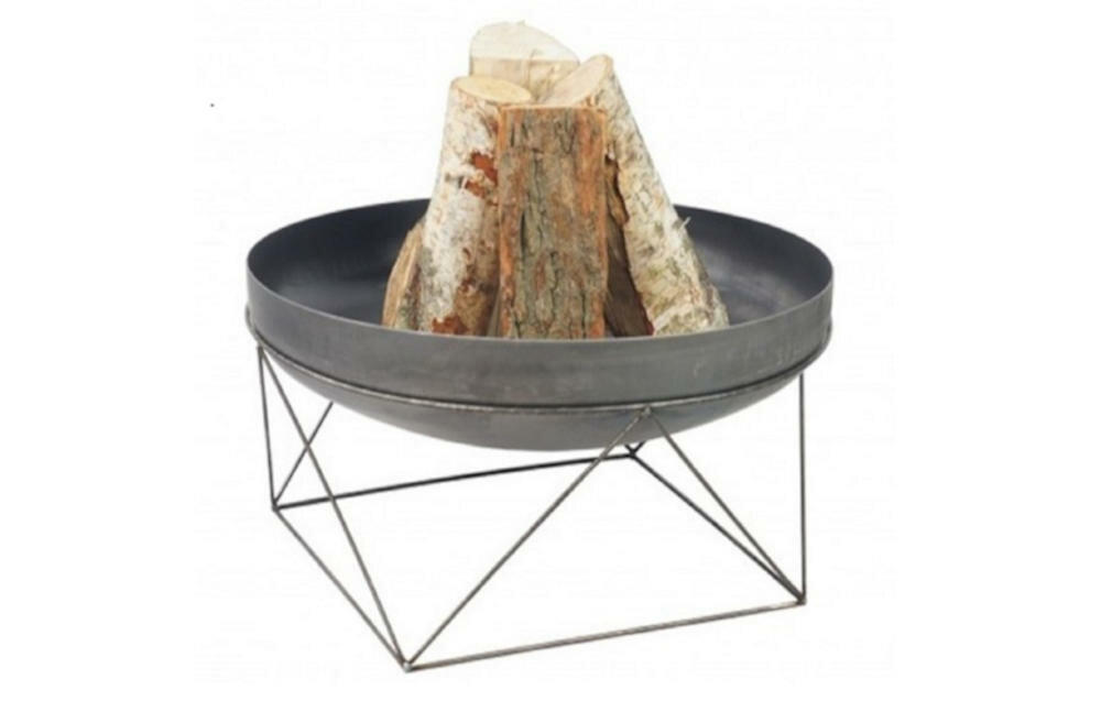 FARMCOOK Pan palenisko ogrodowe stalowe ognisko grill źródło ciepło oświetlenie ogród praktyczny wklęsły kształt drewno prażone silny wiatr