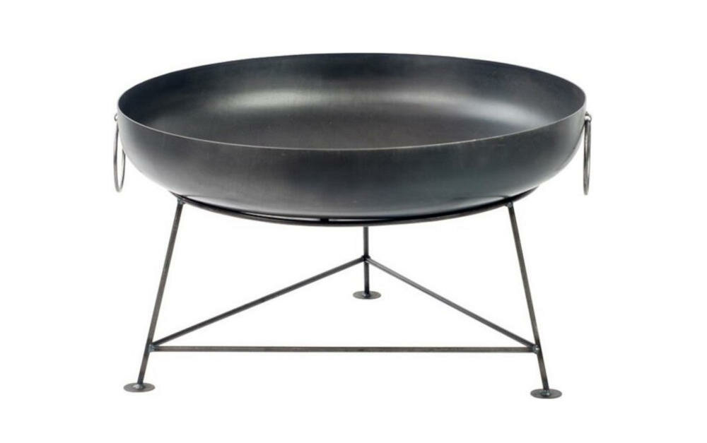 FARMCOOK Pan palenisko ogrodowe stalowe ognisko grill źródło ciepło oświetlenie ogród praktyczny wklęsły kształt drewno prażone silny wiatr