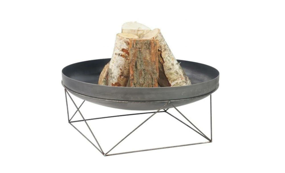 FARMCOOK Pan palenisko ogrodowe stalowe ognisko grill źródło ciepło oświetlenie ogród praktyczny wklęsły kształt drewno prażone silny wiatr