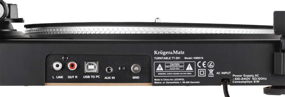 Gramofon KRUGER&MATZ TT-501 - Niezawodność i wygoda