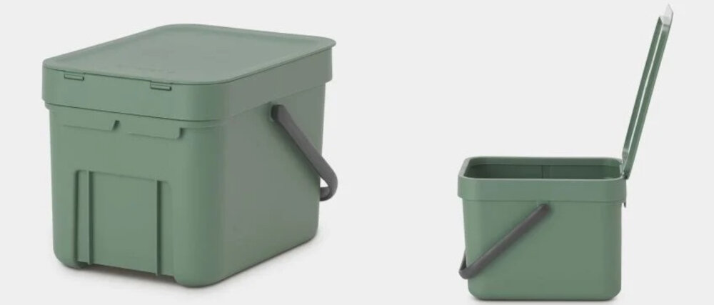 Kosz na śmieci BRABANTIA 129841 6 L Zielony Wygodne użytkowanie wygodny system otwierania i zamykania Cicha pokrywa ergonomiczna rączka