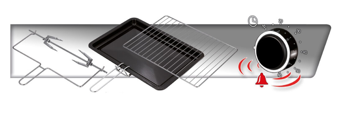 Piekarnik MPM MPE-09-T moc 1600W 2 grzalki lampka kontrolna