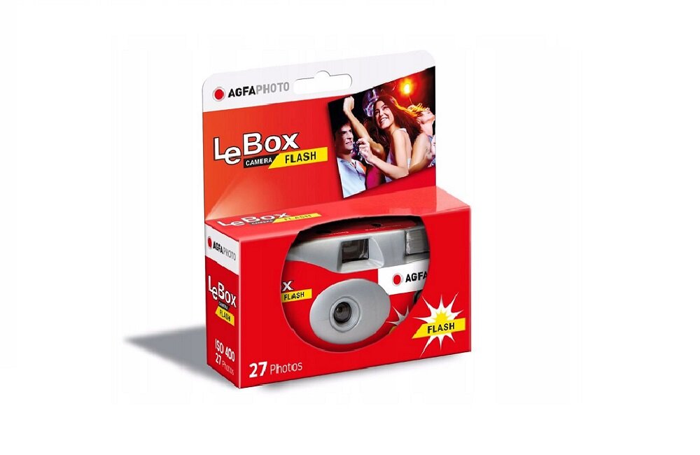 APARAT AGFAPHOTO FLASH jednorazowy analogowy 27 zdjęć lampa błyskowa FLASH lekki kompaktowy poręczny ciekawy design