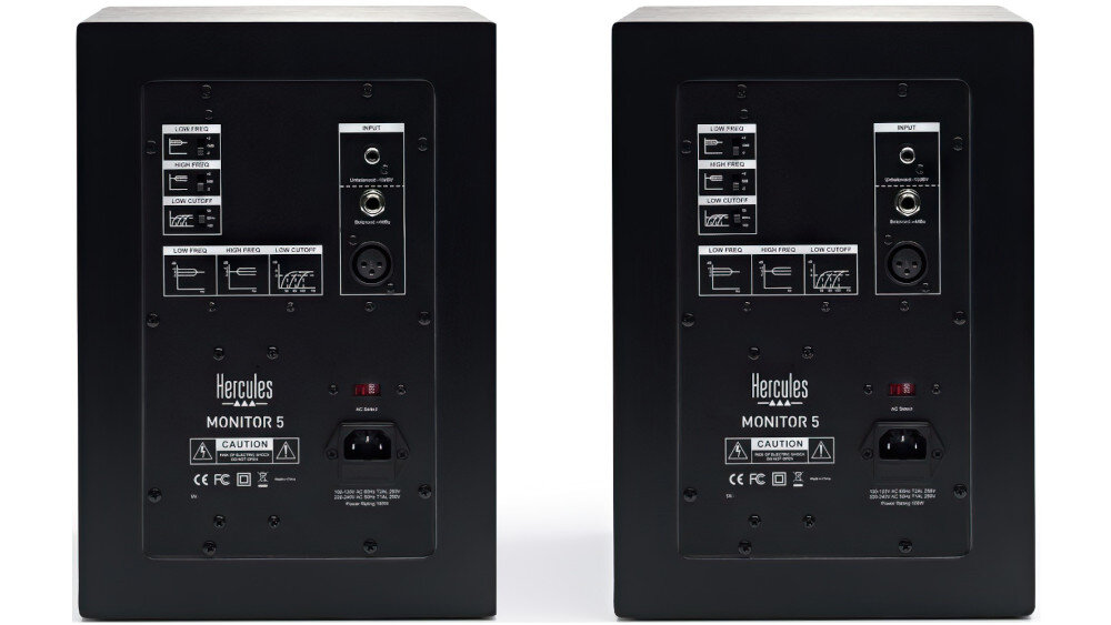 Kolumny głośnikowe HERCULES DJMonitor 5  - dostosowanie dźwięku
