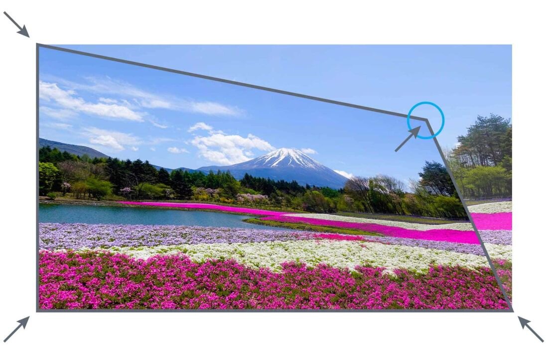 Projektor OPTOMA UHD42 - korekcja trapezu