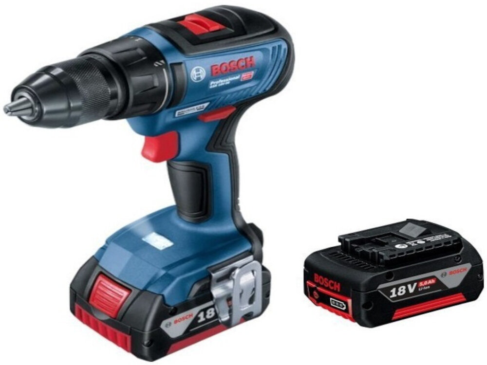 Wiertarko-wkrętarka Bosch GSR 18V-50 Professional metalowy uchwyt kompaktowa ogumowana rękojeść