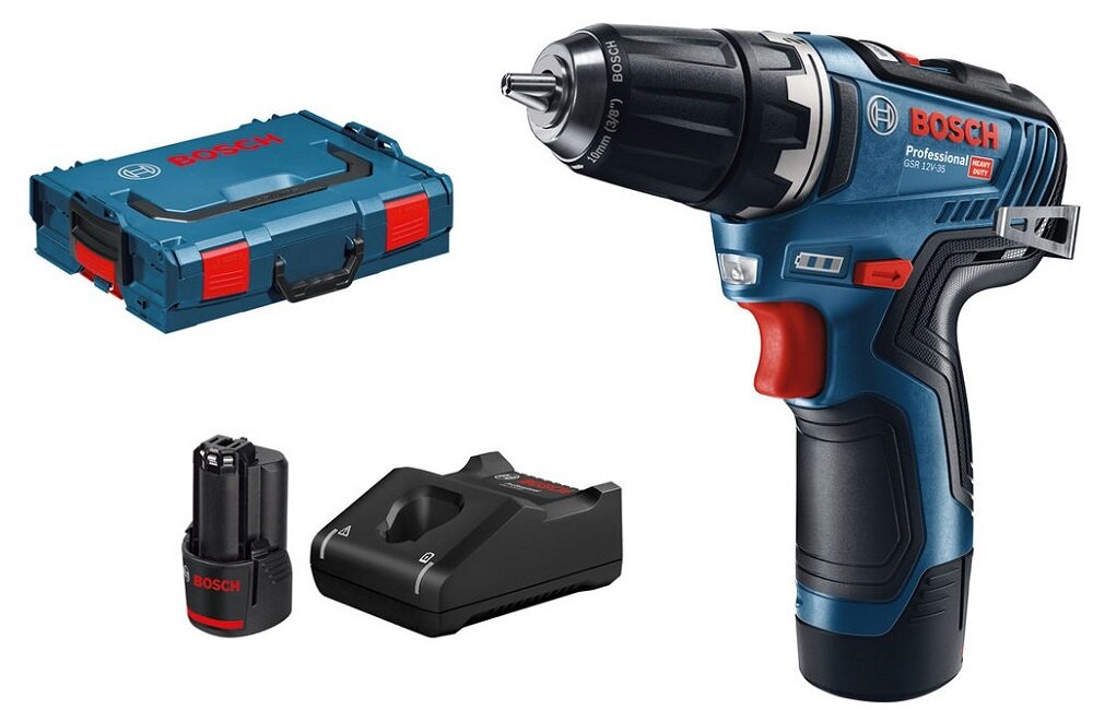 Wiertarko wkrętarka BOSCH GSR 12V 35 Wygodne przechowywanie