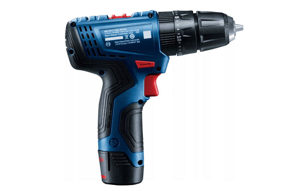 BOSCH Professional GSB 120-LI 06019G8102 przekładnia wydajność moment obrotowy dioda led przełącznik kierunek obroty ergonomiczna rękojeść