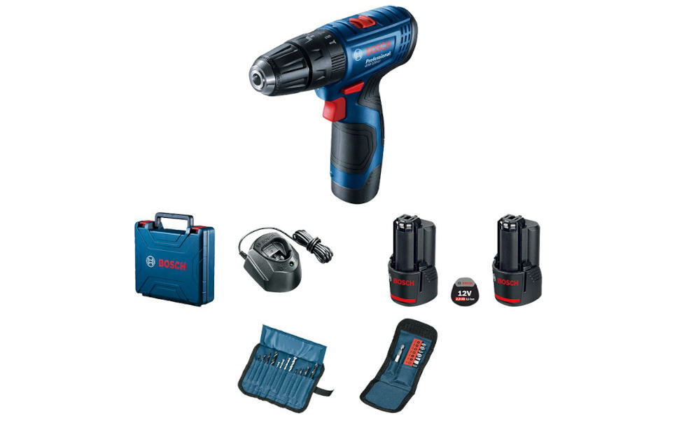 BOSCH Professional GSB 120-LI 06019G8102 zestaw instrukcja gwarancja akumulatory ładowarka walizka wiertła wkręcanie