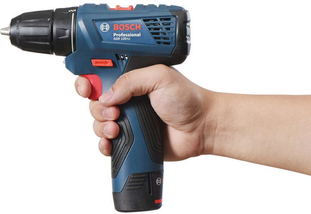 Wiertarko-wkrętarka BOSCH GSR 120-LI krótki i ergonomiczny uchwyt moment obrotowy