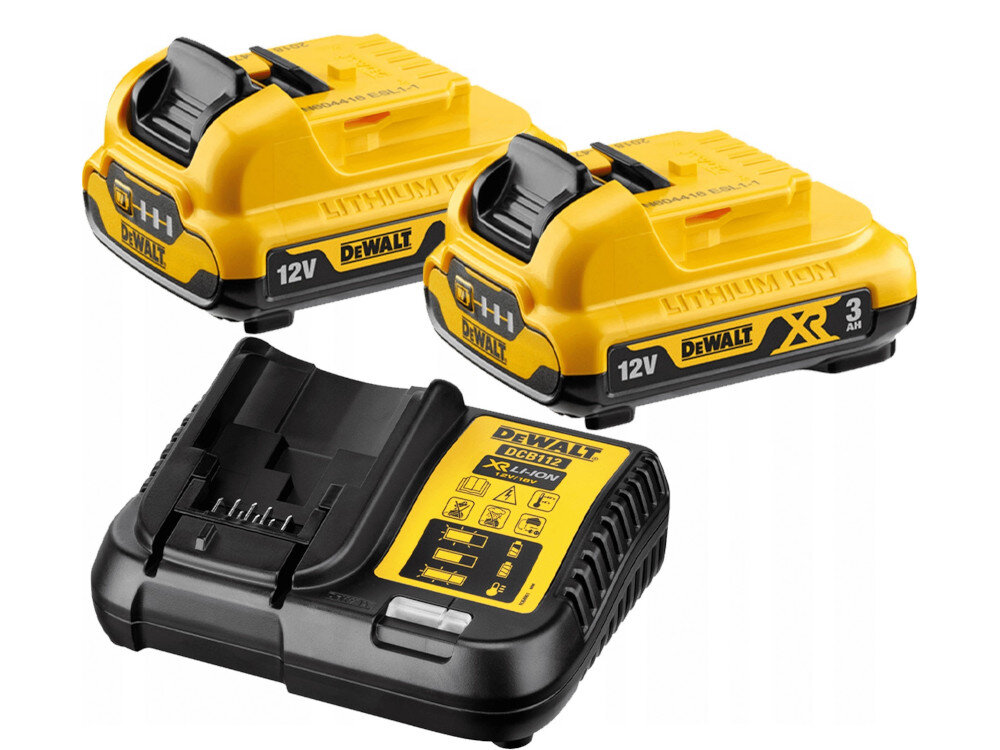 Zestaw Combo DEWALTT DCK2110L2Tx kompatybilne z akumulatorami o napięciu 12 V i 10.8 V z serii XR DEWALTT technologia litowo-jonowa