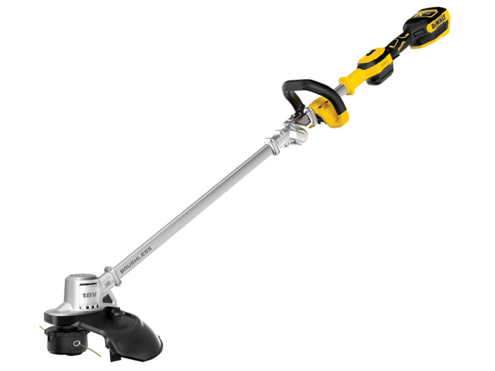 Podkaszarka akumulatorowa DEWALT DCMST561P1 półautomatyczna żyłka tnąca średnica 2 mm szerokość robocza 360 mm długa żywotność niezawodność wydajność