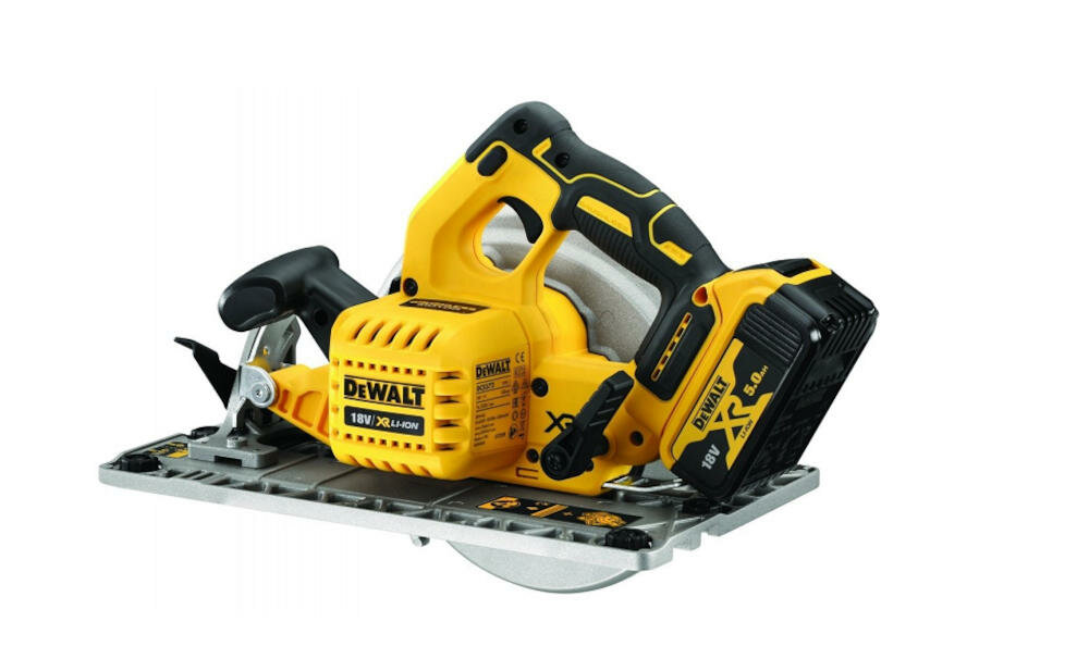 DEWALT DCS572P2 pilarka tarczowa rękojeść bezpieczna praca komfort