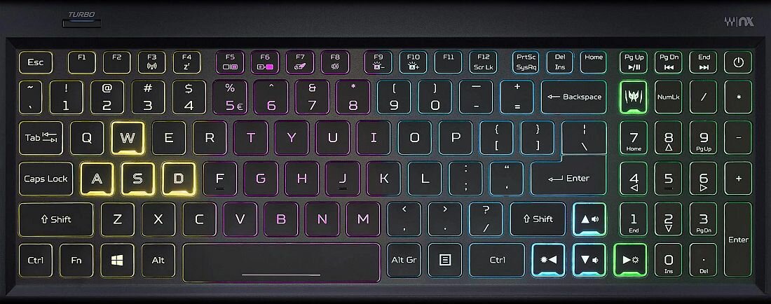 Laptop ACER Predator Helios 300 - klawiatura 