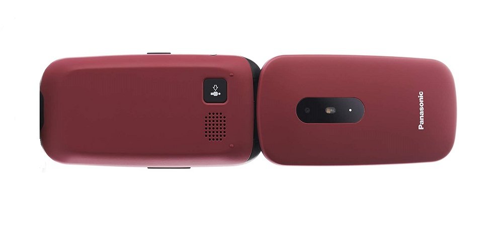 Telefon GSM PANASONIC KX-TU446EXB Czerwony widok ogólny tył