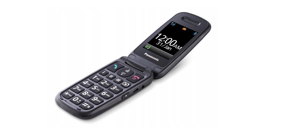 Telefon GSM PANASONIC KX-TU446EXB Czarny widok ogólny skos