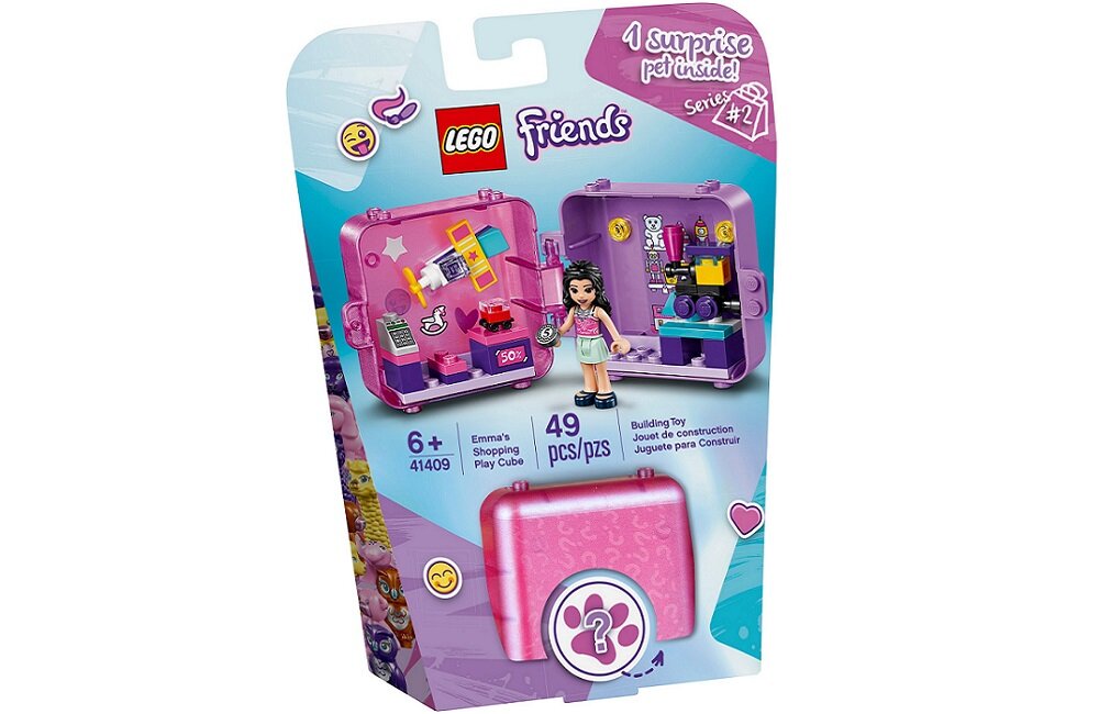 LEGO Friends Kostka Emmy do zabawy w sklep 41409 Kreatywna zabawka, która pomoże w rozwoju różnych umiejętności.