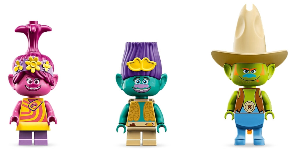 LEGO Trolls World Tour Pustkowie i przygoda na tratwie 41253 3 minifigurki Branch Poppy