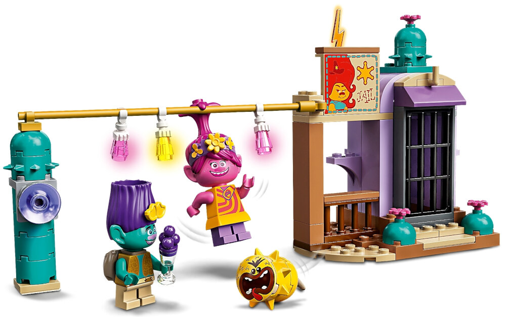 LEGO Trolls World Tour Pustkowie i przygoda na tratwie 41253 kreatywne myślenie koordynacja wzrokowo-ruchowa rozwija zdolności manualne podkręca wyobraźnię dziecka zdolność wcielania się w role