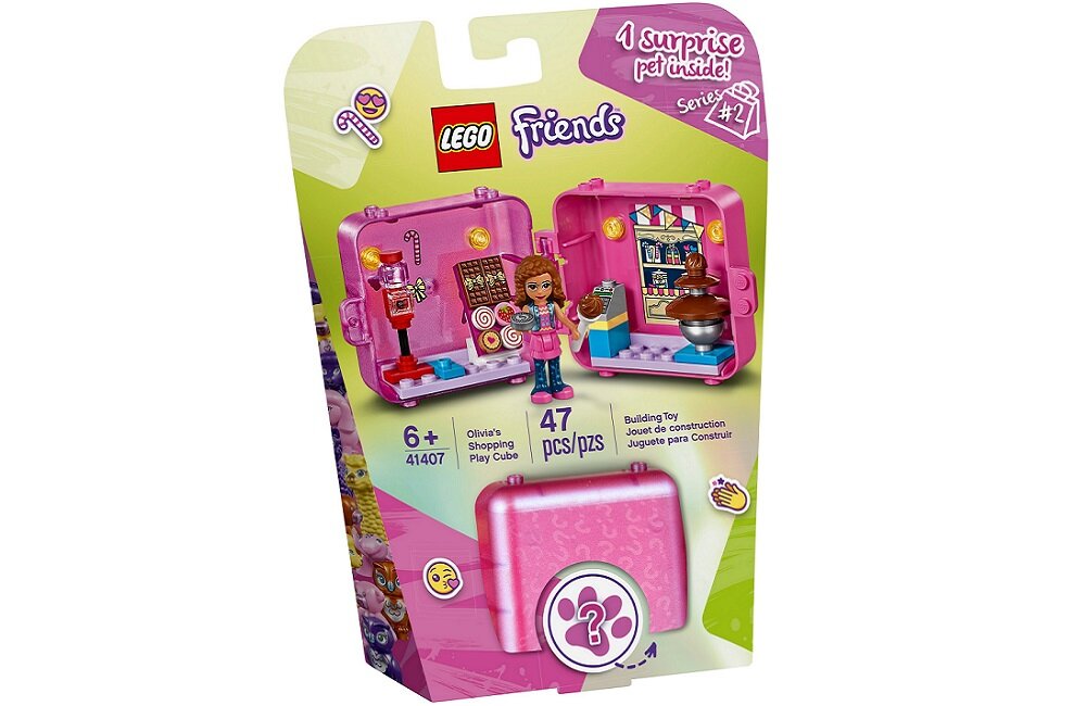 LEGO Friends Kostka Olivii do zabawy w sklep 41407 Pobudza dziecięcą wyobraźnię tworzenie konstrukcji przejrzyste instrukcje