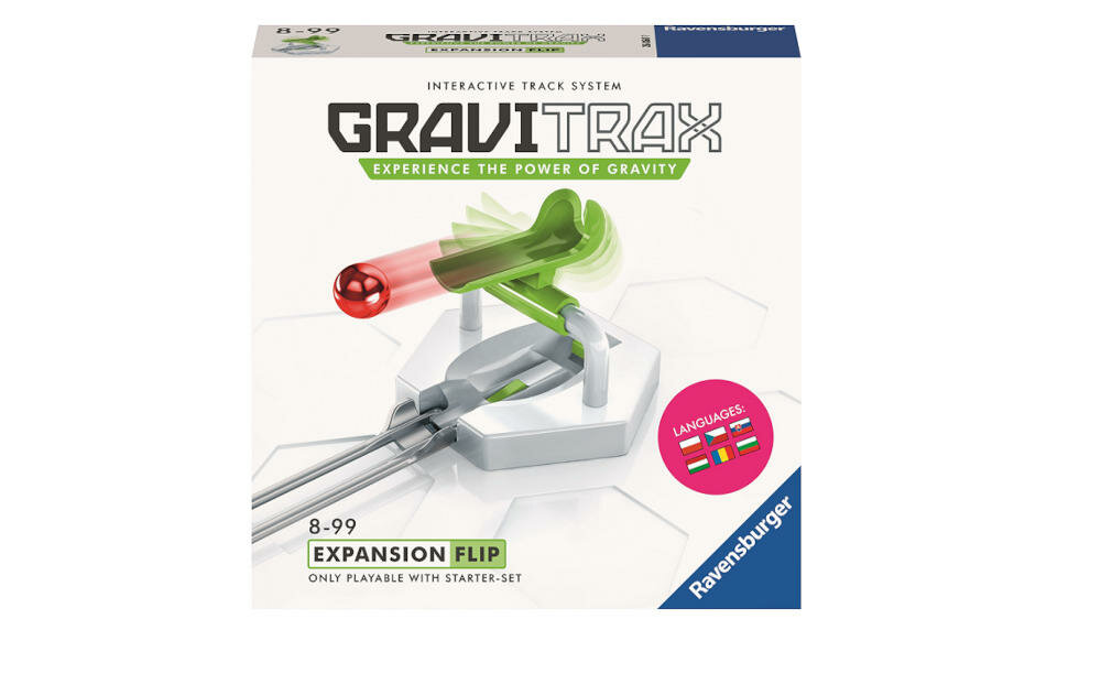 RAVENSBURGER-Gravitrax-Flip zestaw wyrzutnia podstawka szyny instrukcja karta gwarancyjna