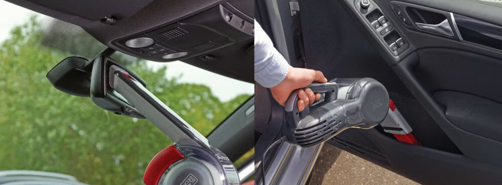 Odkurzacz reczny BLACK&DECKER Pivot PV1200AV zbiornik na kurz pojemnosc 0,44l boczny otwor z zamknieciem