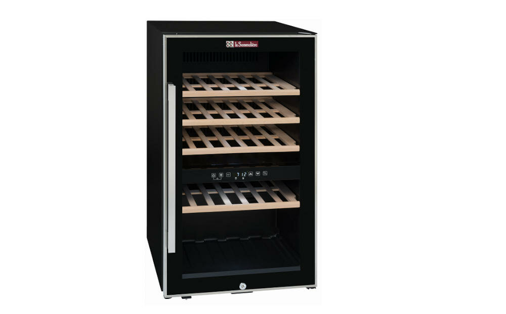 LASOMMELIERE-ECS50-2Z ochrona wino temperatury drgania sprężarka regulowane nóżki antywibracyjny system alarm wizualny dźwięk