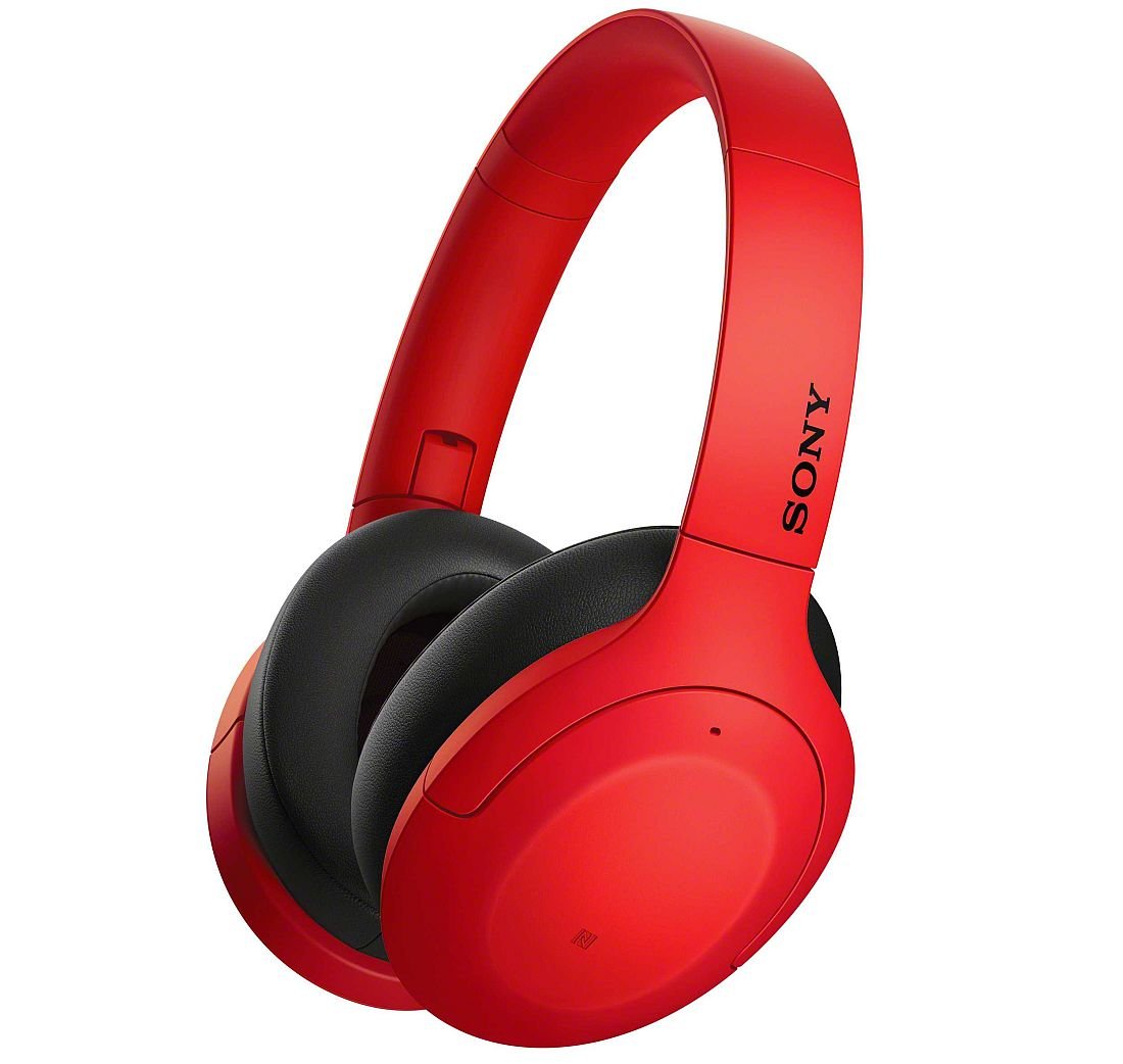 Słuchawki nauszne SONY WH-H910NR Czerwony - Słuchawki nauszne
