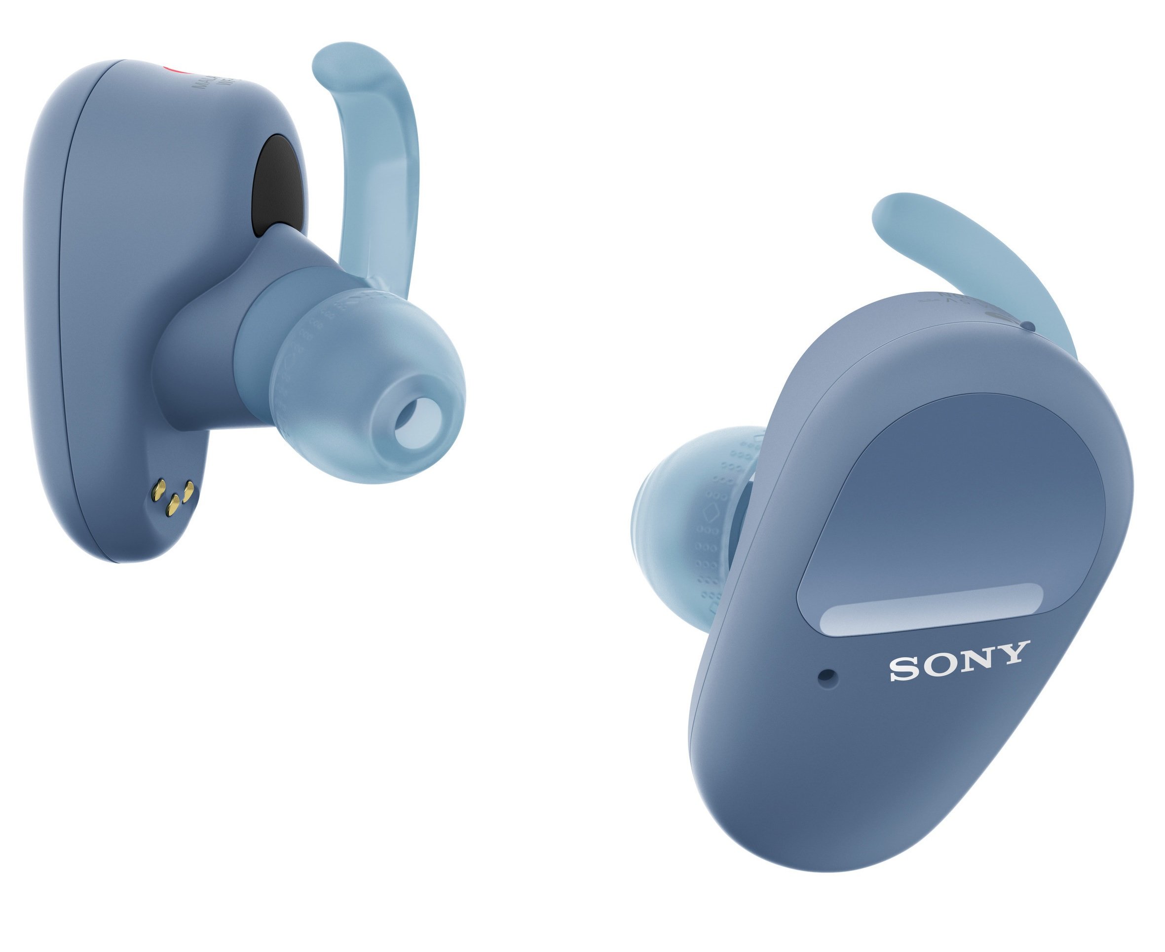 Sluchawk bezprzewodowe Sony WF-Sp 800N Miękkie zaczepy zakrzywiona forma dopasowanie