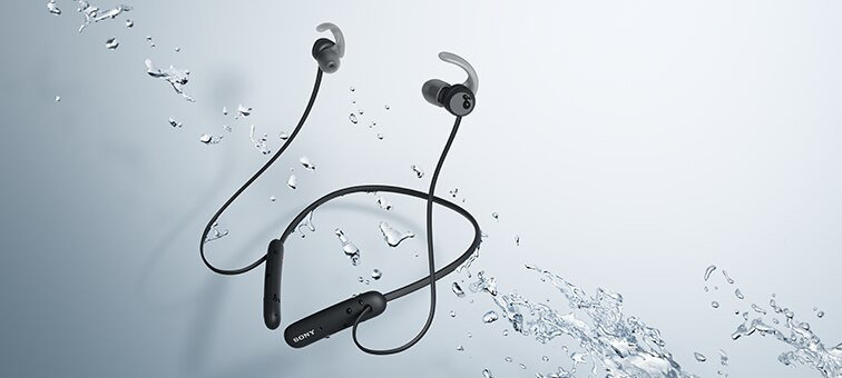 Słuchawki dokanałowe SONY WI-SP510 Czarny - IPX5