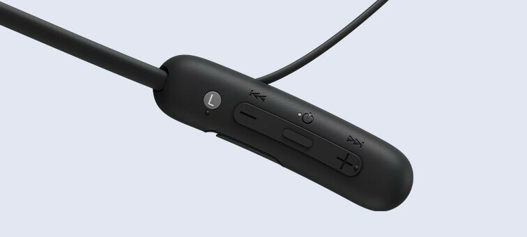 Słuchawki dokanałowe SONY WI-SP510 Niebieski - obsługa