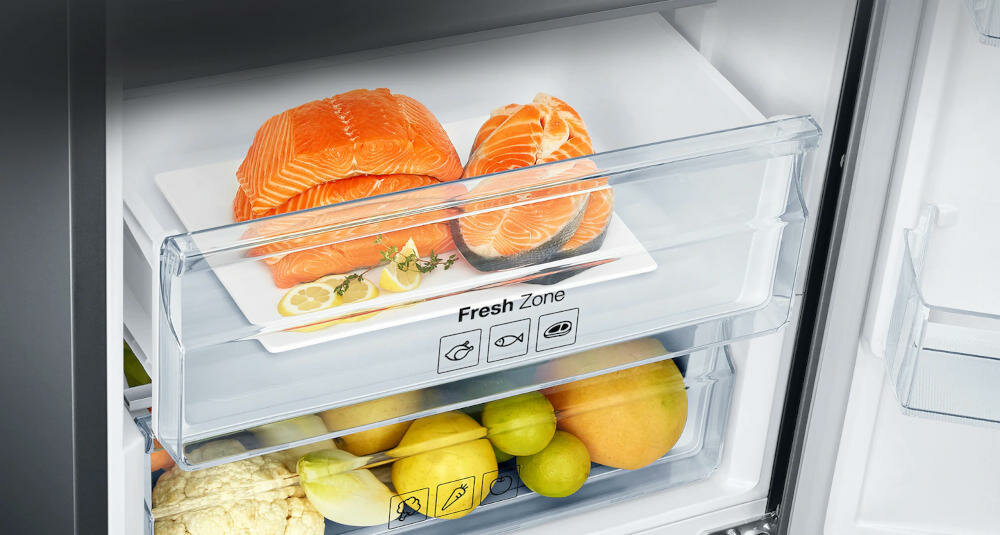 SAMSUNG-RB37J5000EF chłodziarka zamrażarka lodówka fresh zone świeże mięso ryby