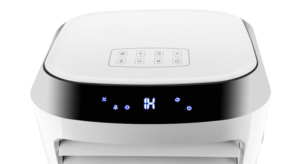 Klimator ETA Coolio 0568 90000 smukła konstrukcja do pomieszczeń o powierzchni do 20 m2 panel dotykowy czytelny wyświetlacz LED bardzo prosta obsługa urządzenia trzy prędkości i tryby pracy imitacja naturalnego wiatru dostosowanie do potrzeb 